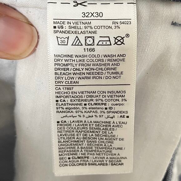 Old Navy Men's Slim Chino Dress Pants 32 Chambray Blue Trousers Cotton Mid Rise - Picture 7 of 8